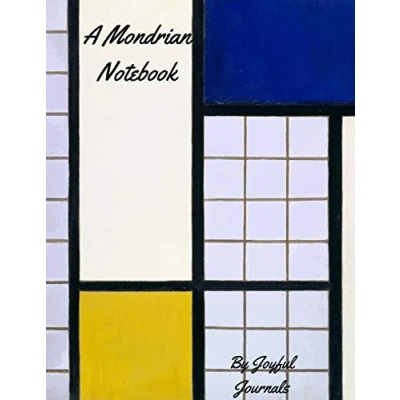Abbildung von A Mondrian Notebook: large Lined notebook with 110 + high quality white pages (8.5 x 11 inches) journal notebook/diary for note taking and diary keeping as well formal composition