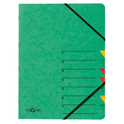 Abbildung von Pagna Ordnungsmappe Easy (Sammelmappe, 7 Fächer, 1 7) grün