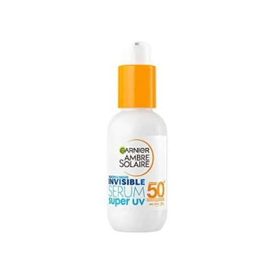 Abbildung von Garnier Unsichtbares Serum für das Gesicht, Super UV, alle Hauttypen, LSF 50+, schnell einziehend, mit Ceramid Protect, Ambre Solaire, 30 ml