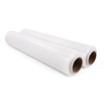 Abbildung von Inoverse 2 Rollen Stretchfolie Transparent Wickelfolie 40cm/700gr, Folie Für Möbel &amp; Umzug, Palettenfolie, Handstretchfolie, Verpackungsfolie auf Rolle, Strechfolienrolle, Verpackungsmaterial