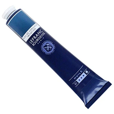 Abbildung von Lefranc Bourgeois 810069 feine Ölfarbe, lichtecht mit hervorragender Deckkraft &amp; hoher Farbintensität, gleichmässiger Konsistenz und optimaler Mischbarkeit, 150ml Tube Cölinblau Farbton