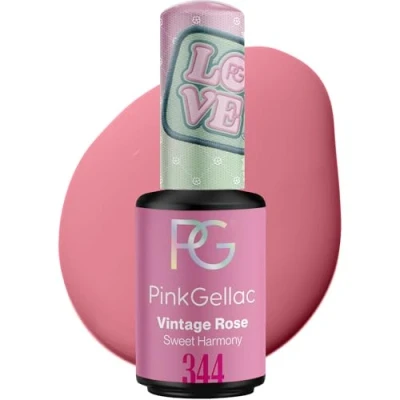 Abbildung von Pink Gellac UV Nagellack 344 Vintage Rose 8 ml Shellac Rosa Einfache Anwendung Gel Nail Polish für 14 Tage Salonqualität Made in Holland