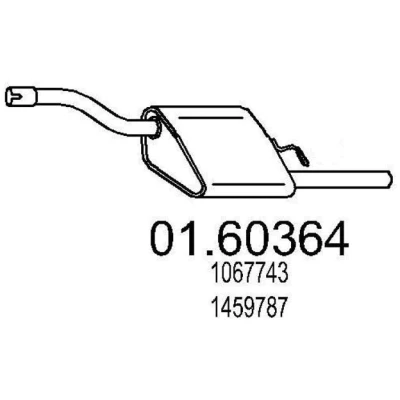 Abbildung von MTS 01.60364 Endschalldämpfer 930 FORD: Focus Mk1 Limousine