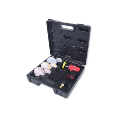 Abbildung von KS Tools Mini Druckluft Exzenterschleifer Satz 515.5110 63 tlg.I Druckluftschleifer mit Klett Schleifteller I Exenterschleifmaschine in stabilem Kunstoffkoffer