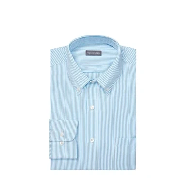 Abbildung von Van Heusen Herren Dress Shirt Regular Fit Pinpoint Stripe Klassisches Hemd, Periwinkle, 17.5 Neck / 32 33 Sleeve