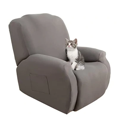 Abbildung von Jaotto Copripoltrona Relax Reclinabile,Fodere 1 Posto Universale,Moderne Reclinabile Con Tasche Lavabile,Coperture per Divano da Massaggio,Grigio