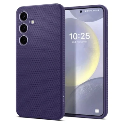Abbildung von Samsung Galaxy S24 Hülle Silikon Spigen Backcover/Soft Case Handyhülle Lila Shockproof/Stoßfest