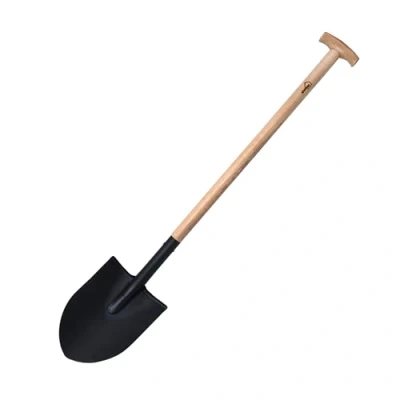 Abbildung von siwitec Gartenspaten rund SG 320 mit Holzstiel für weiche, steinarme Böden ergonomischer Spaten Eschestiel und Stahlblatt Länge: 118 cm Garten Gärtnerspaten