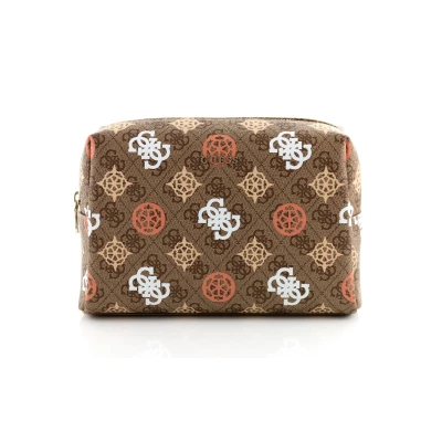 Abbildung von Guess Kosmetiktasche, Damen, Größe: One Size, Brown/multi