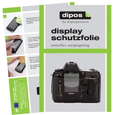 Abbildung von dipos I 6X Schutzfolie matt kompatibel mit Nikon D70s Folie Displayschutzfolie