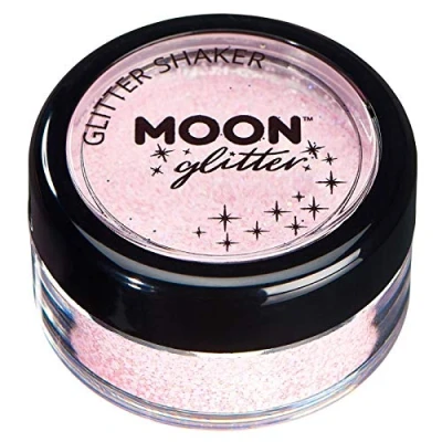 Abbildung von Pastell Glitzer Shaker von Moon Glitter 100% kosmetische für Gesicht, Körper, Nägel, Haare und Lippen 3g Babypink