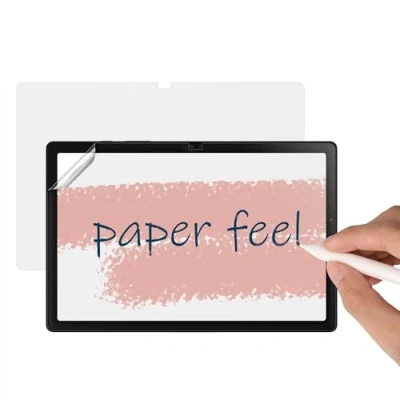 Abbildung von kwmobile 2X Matte Schutzfolie kompatibel mit Samsung Galaxy Tab A8 10.5 (2021) Papier Gefühl Folie Tablet Full Screen Paper Feel Cover Displayfolie Papiergefühl