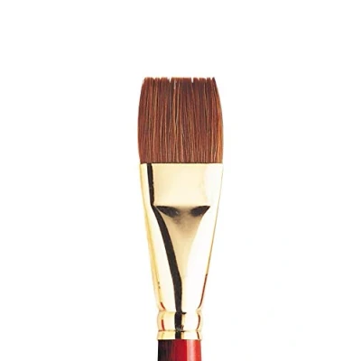 Abbildung von Winsor &amp; Newton 5186775 Sceptre Gold II Künstler Aquarellpinsel mit hoher Farbtragekapazitat exzellenter Sprungkraft, Serie 606 Ein Stich Pinsel, kurzer Stiel, 1&quot; 25mm