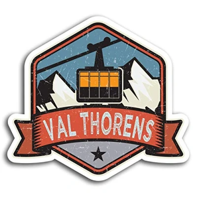 Abbildung von DestinationVinyl 2 x 10 cm Val Thorens Frankreich Ski Vinyl Aufkleber Laptop Gepäck # 19518 (10 breit)