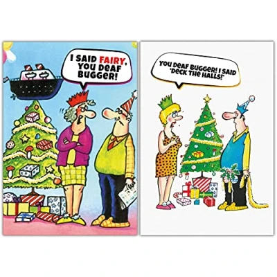 Abbildung von Emotional Rescue Weihnachtskarten Multipack, 10 lustige Multipack Weihnachtskarten, 2 verschiedene Designs, Stück