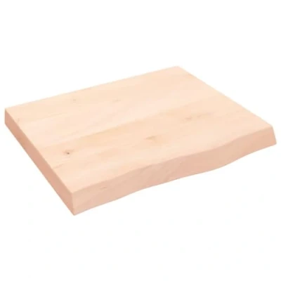 Abbildung von vidaXL Waschtischplatte, Multifunktional Arbeitsplatte mit Naturkante, Waschtischkonsole Tischplatte für Badezimmer, Holzplatte Platte Badmöbel, 60x50x(2 6) cm Massivholz Unbehandelt