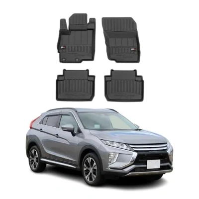 Abbildung von Fußmatten Gummimatten kompatibel mit Mitsubishi Eclipse Cross 2018 2023 OMAC Premium 3D Schwarz TPE Gummi