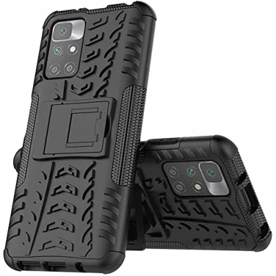 Abbildung von Max Power Digital Hülle für Xiaomi Redmi 10 Schutzhülle Bumper Handyhülle Case Cover Stoßfest Doppelschichter Outdoor Shock Absorption 360 Grad (Xiaomi 10, Schwarz)
