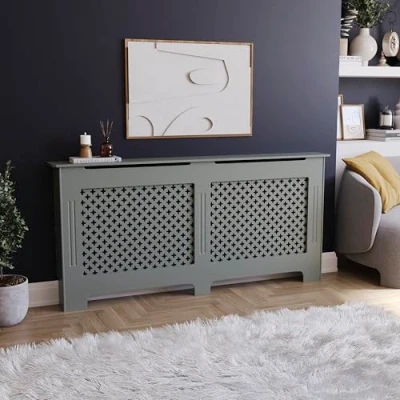 Abbildung von Vida Designs Kommoden &amp; Sideboards, Mitteldichte Holzfaserplatte, Grau, Extra Groß