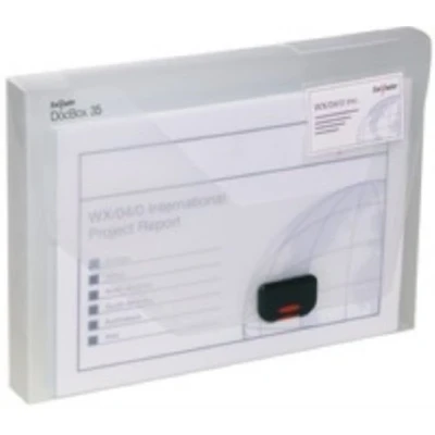 Abbildung von Snopake 12861 DocBox Aktenmappe Polypropylen mit Druckverschluss 35 mm Rückenbreite A4 transparent