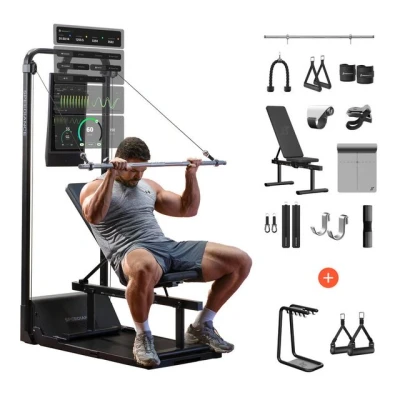 Abbildung von Speediance Gym Monster 2 Smart Home Gym, Upgraded AI Powered Workout Maschine, Multifunktionale Smith Ganzkörper Krafttraining Fitnessgeräte, All in One Station(Works Plus 2.0)
