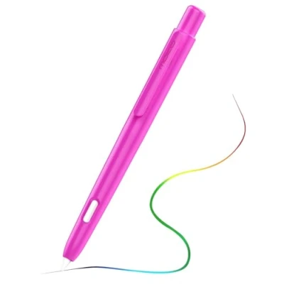 Abbildung von MoKo Hülle Kompatibel mit Apple Pencil 2. Generation, Ausziehbare Schutzhülle für Stabilem Clip, Hart PC Stifthülle, Unterstützt Doppeltippen, Pitaya Rot