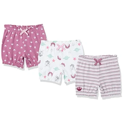 Abbildung von Amazon Essentials Disney Marvel Star Wars Princess Baby Mädchen Pumpshorts, 3er Pack, Tiny Rebel, 0 Monate