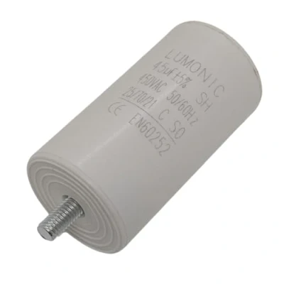 Abbildung von Lumonic Anlaufkondensator mit Stecker 6,3x0,8mm I 45µF 450V 45x84mm 45uF Motorkondensator Kunststoffgehäuse Betriebskondensator für Pump