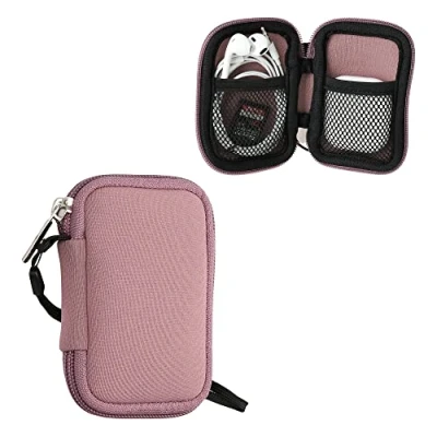 Abbildung von kwmobile in Ear Kopfhörer Tasche kompatibel mit Headphones Hülle Neopren Cover Case 6 x 9 cm Innenmaße Etui Schwarz