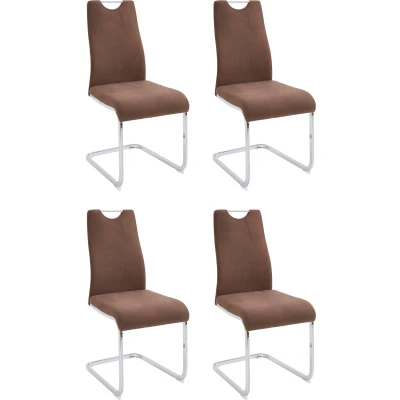 Abbildung von Home affaire Esszimmerstuhl &quot;Milano&quot;, (Set), 4 St., Microfaser VINTAGE, (2 oder Stück), Bezug in Cord, Freischwinger