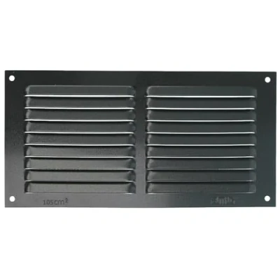 Abbildung von Amig Rechteckiges Aluminiumgitter mit Insektenschutz Lüftungsgitter für Luftauslass Ideal Decken in Küche und Bad Maße 150 x 300 mm Farbe Schwarz