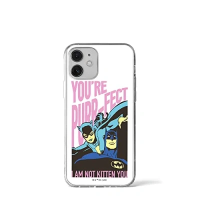 Abbildung von ERT GROUP Handyhülle für iPhone 12 Mini Original und offiziell Lizenziertes DC Muster Batman 067 optimal an die Form des Handy angepasst, hülle aus TPU