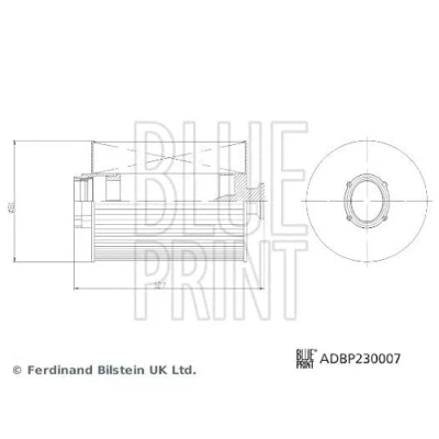 Abbildung von BLUE PRINT ADBP230007 Kraftstofffilter Filtereinsatz