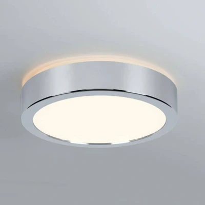 Abbildung von Paulmann 78921 LED Deckenleuchte Panel Aviar IP44 rund 220mm 3000K Chrom incl. 1x13 Watt dimmbar Lichtpanel Kunststoff