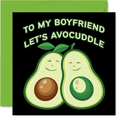 Abbildung von Stuff4 Lustige Geburtstagskarten für Freund Let&#039;s Avocuddle Witz Happy Birthday Karte von Freundin Partner, Geburtstagsgeschenke, 145 mm x Jubiläumsgrußkarten