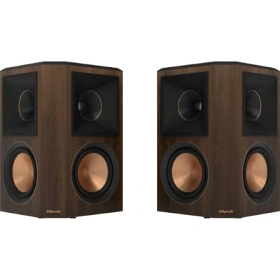 Abbildung von Klipsch Reference Premiere RP 502S II Surround Sound Speaker Pair with Wall Mounting Options &amp; an Updated Tractrix Horn 5.25&quot; Cerametallic Woofers for Movie Theater Level in Walnuss