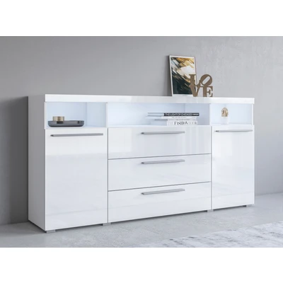 Abbildung von INOSIGN Sideboard &quot;India,Breite 182cm moderne Anrichte 2Türen,3 Schubladen, Kombikommode&quot;, Kommode viel Stauraum, Einlegeböden verstellbar,ohne Beleuchtung