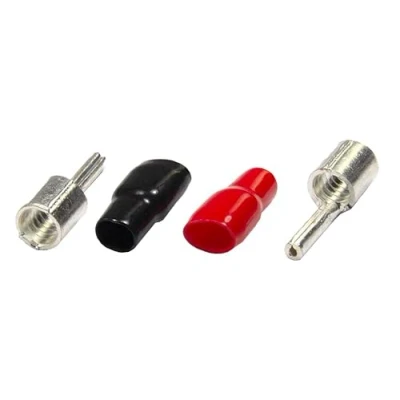 Abbildung von ESX RBC 25 Kabel Adapter/Reduzierung von 1 x mm² auf 6 aus der Direction Serie für professionelle Stromverkabelung Car HiFi Endstufen Paar (rot &amp; schwarz)