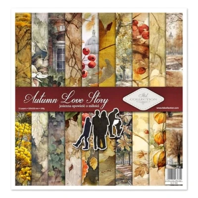 Abbildung von ITD Collection scrapbooking package 12x12 inches, paper, decorative decoupage, card making, paper size 310x320mm (SLS 069 Autumn Love Story)