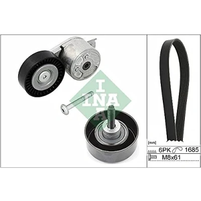 Abbildung von INA 529 0218 10 Keilrippenriemensatz Generatorfreilauf prüfen und ggf. erneuern FORD: MONDEO 4 Turnier, S Max Mk1, Galaxy Mk2 MPV