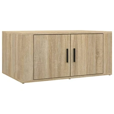 Abbildung von vidaXL Couchtisch Beistelltisch Wohnzimmertisch Sofatisch Teetisch Kaffeetisch Tisch Wohnzimmer Sonoma Eiche 80x50x36cm Holzwerkstoff