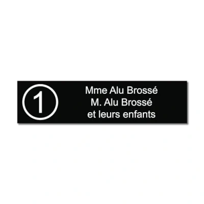 Abbildung von Namensschild für Briefkasten, selbstklebend, 10 x 2,5 cm, personalisierbar, 1 bis 3 Zeilen, Schwarz