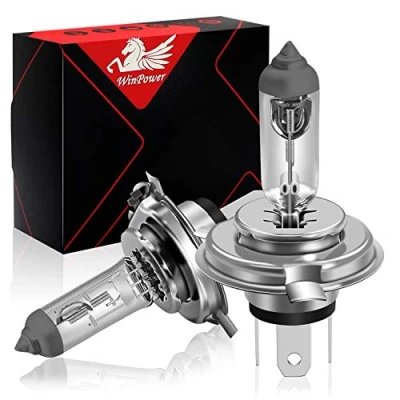 Abbildung von WinPower H4 P43t 60 / 55W Scheinwerfer Halogenlampen Hi/Lo 3000K Gelb Super Bright 12V Auto Motorrad, 2 Stück