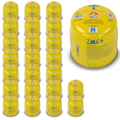 Abbildung von ZMC Gaskartusche Butan Gas Kartusche 190g Anstechkartusche Propangas Gaskartusche, Zubehör für Butangas Campingkocher/Bunsenbrenner/Campinggas Typ: C200, EN417, 24 St., Gaskartuschen Stechkartusche
