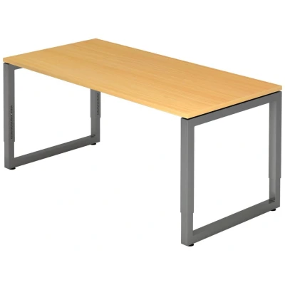 Abbildung von HAMMERBACHER höhenverstellbarer Schreibtisch VRS16/6/G buche