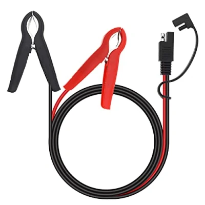 Abbildung von VGOL SAE Stecker auf Batterie Krokodilklemme Verlängerungskabel 16AWG DC 12V Schnellspannadapter Krokodilklemmen Schnelltrennkabel für Solarmodule 1m