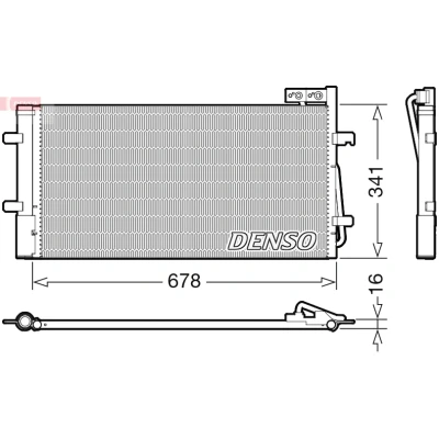 Abbildung von DENSO DCN02035 Klimakondensator mit Trockner R134a AUDI: Q3