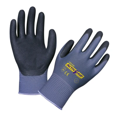 Abbildung von Keron Nylon Handschuhe ActivGrip Advance, Blau/Schwarz 10