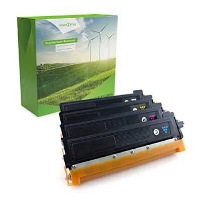 Abbildung von Green2Print Toner Set, 4 Kartuschen 1x 2200, 3X 1400 Seiten passend für Brother DCP9010CN, HL3040CN, HL3070CW, MFC9120CN, MFC9320CW