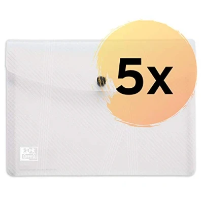 Abbildung von Oxford hawai Brieftaschen A5, aus Kunststoff, transparent, 5er Pack